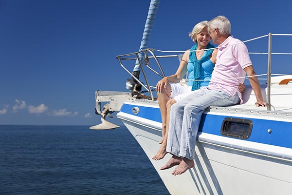 Man and woman on a boat